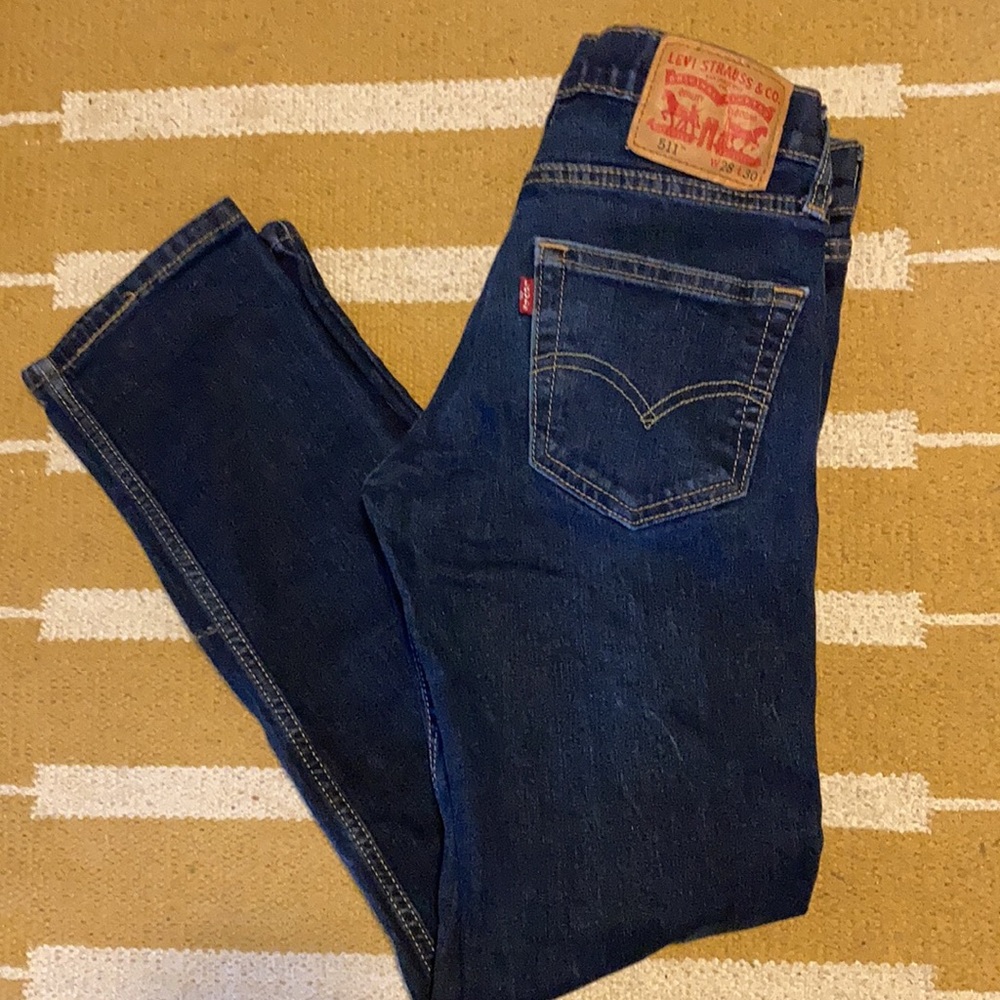 Dark Levi 511 Jeans Waist 28 Length 32 Great Condition